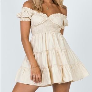 Daniela Mini Dress Beige